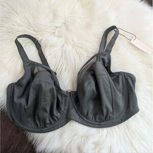 NWT Understance Quinn Flexwire Spacer Shadow Gray Underwire Bra 40DDD